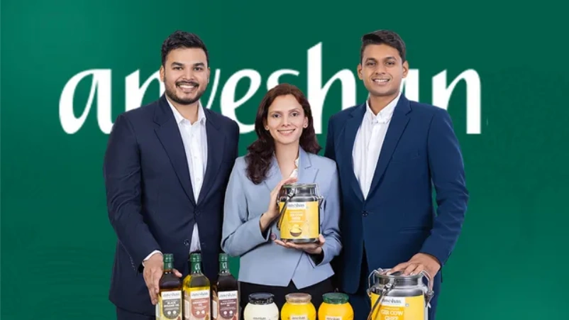 Anveshan co-founders Kuldeep Parewa Aayushi Khandelwal and Akhil Kansal raise 150 crore Series B from Vertex Ventures IFC and Aman Gupta 2026